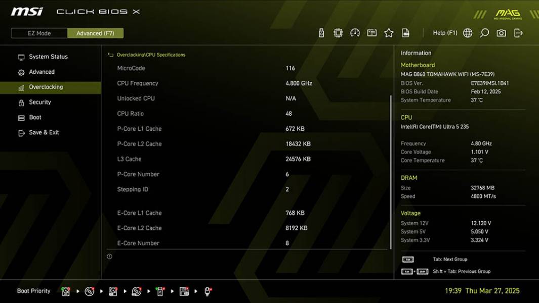 MSI MAG B860 TOMAHAWK WIFI-5